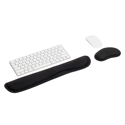 Mouse Pads & Wrist Rests Mind Reader Foam Non-Skid Gaming Support Cushion Set, Black (WRESTGEL-BLK)
