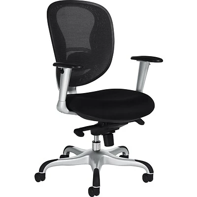 Global Executive/Managerial Chairs Offices To Go® Executive Mid-Back Chair, Mesh, Black, Seat: 20 1/2"W X 18"D, Back: 19"W X 21"H