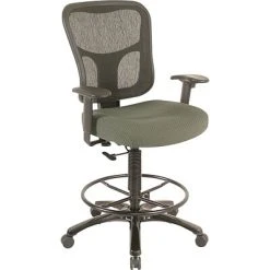 Drafting Chairs Tempur-Pedic® TP8200 Ergonomic Fabric Mid-Back Drafting Stool, Olive