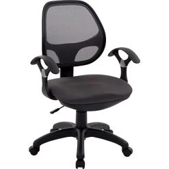 Task Chairs Techni Mobili Mid-Back Mesh Task Chair, Black