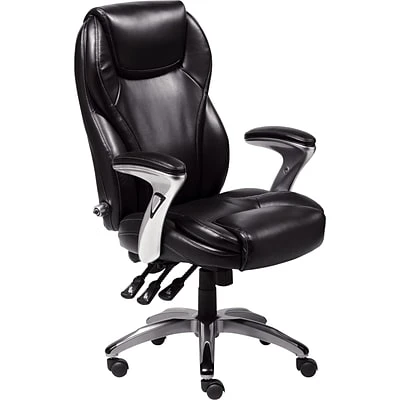 Executive/Managerial Chairs Serta Ergo-Executive Office Chair, Bonded Leather, Black