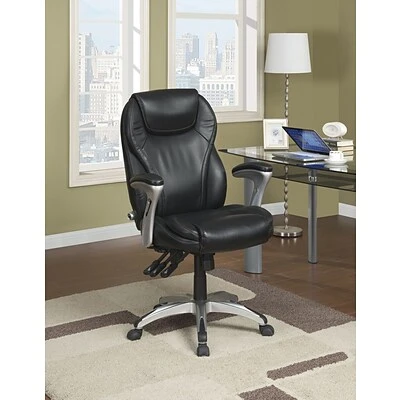 Executive/Managerial Chairs Serta Ergo-Executive Office Chair, Bonded Leather, Black - Image 4