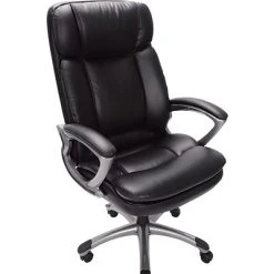 Big & Tall Chairs Serta Big & Tall Ergonomic Faux Leather Executive Big & Tall Chair, 350 Lb. Capacity, Black (43675OSS)
