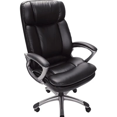 Serta Big & Tall Ergonomic Faux Leather Executive Big & Tall Chair, 350 lb. Capacity, Black (43675OSS) Big & Tall Chairs Serta Big & Tall Ergonomic Faux Leather Executive Big & Tall Chair, 350 Lb. Capacity, Black (43675OSS) -Coreproducts s0783973 s7