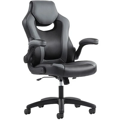 Gaming Chairs Sadie Racing Style Bonded Leather Gaming Chair, Black/Gray (BSXVST911)