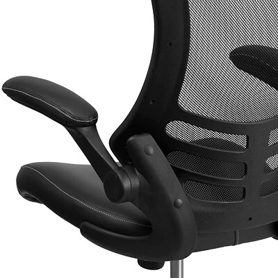 Task Chairs Flash Furniture Mesh Back Faux Leather Computer And Desk Chair, Black (BLX5MLEA) - Image 9