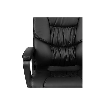 Task Chairs Flash Furniture Fundamentals Ergonomic Faux Leather Swivel Computer And Desk Chair, Black (CX-1179H-BK-GG) - Image 8