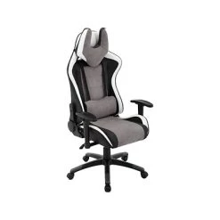 Gaming Chairs Hanover Commando Fabric Ergonomic Racing Gaming Chair, Black/Gray/White (HGC0107)