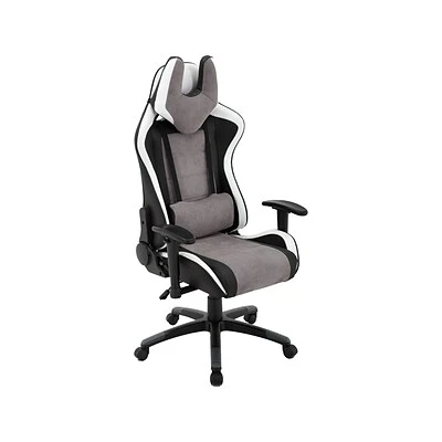 Gaming Chairs Hanover Commando Fabric Ergonomic Racing Gaming Chair, Black/Gray/White (HGC0107)