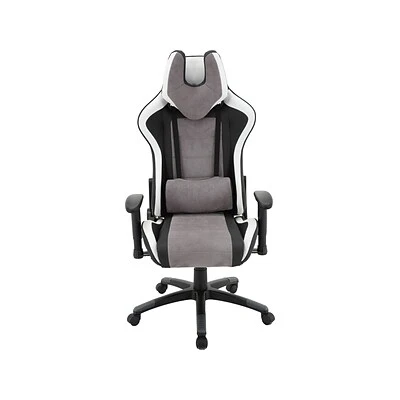 Gaming Chairs Hanover Commando Fabric Ergonomic Racing Gaming Chair, Black/Gray/White (HGC0107) - Image 3