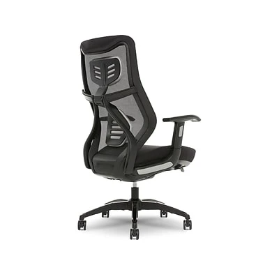 Office Chairs Beautyrest Duo-EX Ergonomic Mesh Swivel Task Chair, Black/Gray (60051GRY) - Image 4