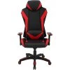 Gaming Chairs Hanover Commando Fabric Ergonomic High-Back Adjustable Gas Lift Seating Gaming Chair, Black And Red, HGC0105