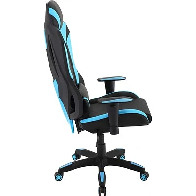 Gaming Chairs Hanover Commando Fabric Ergonomic High-Back Adjustable Gas Lift Seating Gaming Chair, Black And Electric Blue, HGC0103 - Image 3