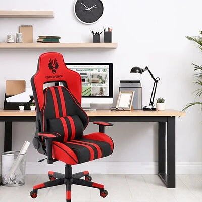 Gaming Chairs Hanover Commando Fabric Ergonomic Gas Lift Seating Gaming Chair, Black And Red, HGC0102 - Image 8