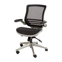 Executive/Managerial Chairs Flash Furniture Ergonomic Mesh Swivel Executive Mid-Back Chair, Black (BL8801XBKGR)