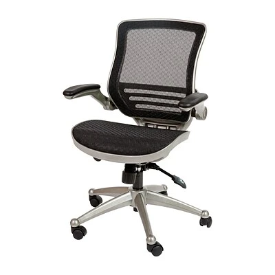 Executive/Managerial Chairs Flash Furniture Ergonomic Mesh Swivel Executive Mid-Back Chair, Black (BL8801XBKGR)