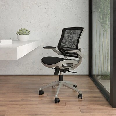 Executive/Managerial Chairs Flash Furniture Ergonomic Mesh Swivel Executive Mid-Back Chair, Black (BL8801XBKGR) - Image 2