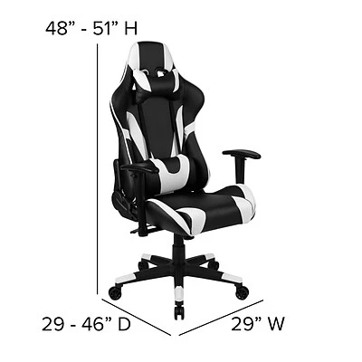 Executive/Managerial Chairs Flash Furniture X20 Ergonomic LeatherSoft Swivel Gaming Chair, Black (CH1872301BK) - Image 6