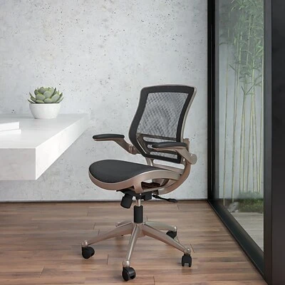 Executive/Managerial Chairs Flash Furniture Ergonomic Mesh Swivel Executive Mid-Back Chair, Black (BL8801X) - Image 2