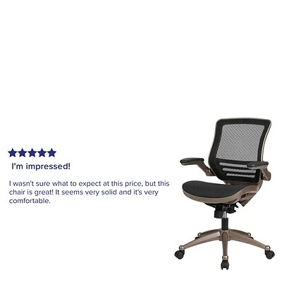 Executive/Managerial Chairs Flash Furniture Ergonomic Mesh Swivel Executive Mid-Back Chair, Black (BL8801X) - Image 5