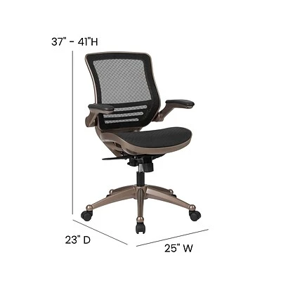 Executive/Managerial Chairs Flash Furniture Ergonomic Mesh Swivel Executive Mid-Back Chair, Black (BL8801X) - Image 7