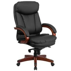 Executive/Managerial Chairs Flash Furniture LeatherSoft Executive Chair, Black/Mahogany (BT-90171H-S-GG)