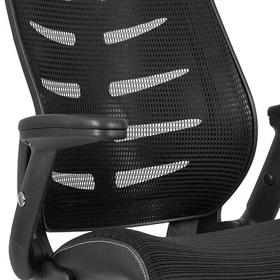 Drafting Chairs Flash Furniture Nylon Drafting Chair With Footrest And Lumbar Support, Black (BL-ZP-809D-BK-GG) - Image 8