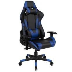 Executive/Managerial Chairs Flash Furniture X20 Ergonomic LeatherSoft Swivel Gaming Chair, Blue (CH1872301BL)