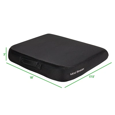 Seat Cushions Mind Reader Harmony Collection Foam Cushions, Black (MEMGEL-BLK) - Image 3