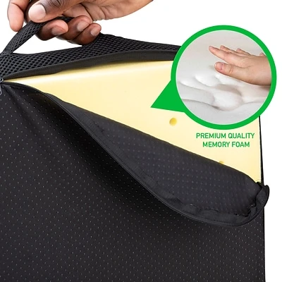 Seat Cushions Mind Reader Harmony Collection Foam Cushions, Black (MEMGEL-BLK) - Image 7