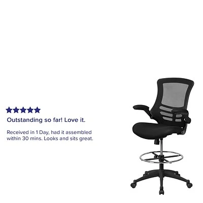 Task Chairs Flash Furniture Mid-Back Design Mesh Task Chair, Black (BL-X-5M-D-GG) - Image 4