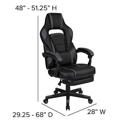 Executive/Managerial Chairs Flash Furniture X40 Ergonomic LeatherSoft Swivel Gaming Chair, Black (CH00288BK) - Image 6