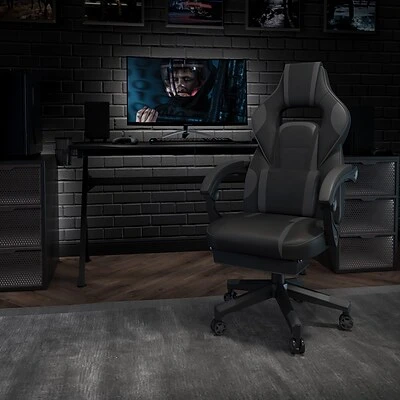 Executive/Managerial Chairs Flash Furniture X40 Ergonomic LeatherSoft Swivel Gaming Chair, Black (CH00288BK) - Image 2