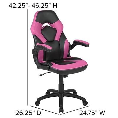 Executive/Managerial Chairs Flash Furniture X10 Ergonomic LeatherSoft Swivel Gaming Chair, Pink (CH00095PK) - Image 7