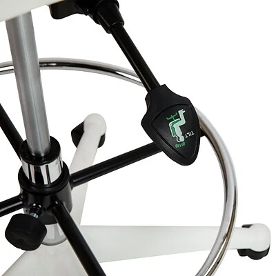 Drafting Chairs Flash Furniture Mesh Mid-Back Drafting Stool With Lumbar Support, Gray/White (BLLB8801XDGRWH) - Image 8