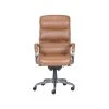 Office Chairs La-Z-Boy Aberdeen Ergonomic Bonded Leather Swivel Computer And Desk Chair, Camel (51545-CAM)