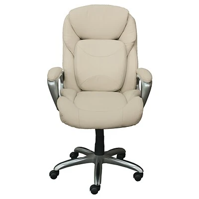 Executive/Managerial Chairs Serta Works My Fit Bonded Leather Executive Office Chair With 360 Motion Support, Inspired Ivory (CHR200063) - Image 2