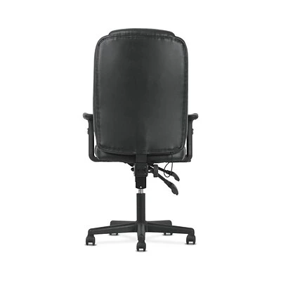Task Chairs Sadie High-Back Task Chair, Height Adjustable Arms, Height Adjustable Back, Black Leather (BSXVST331) - Image 6