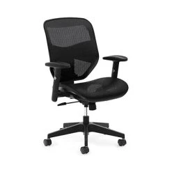 Task Chairs HON Prominent Mesh High-Back Task Chair, Adjustable Arms, Black Mesh (BSXVL534MST3)
