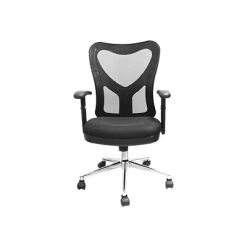 Task Chairs Techni Mobili Mesh Back Fabric Task Chair, Black (RTA-0098M-BK)