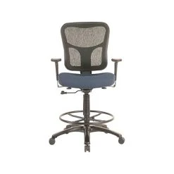 Drafting Chairs Tempur-Pedic Mesh Back Fabric Drafting Stool, Navy (TP8200-NAVY)