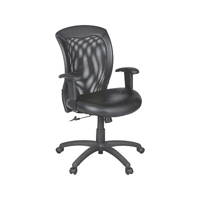 Executive/Managerial Chairs Global Airflow Mesh Back Leather Manager Chair, Black (9339BK)