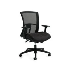 Task Chairs Global Vion Mesh Back Fabric Computer And Desk Chair, Black (6321-8-UR22)