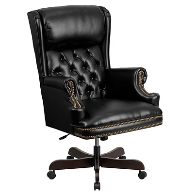 Executive/Managerial Chairs Flash Furniture Leathersoft Traditional Executive Chair, Black (CIJ600BK)