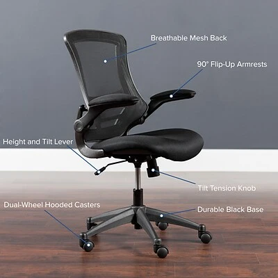 Task Chairs Flash Furniture Mesh Task Chair, Black (BL-X-5M-BK-GG) - Image 8