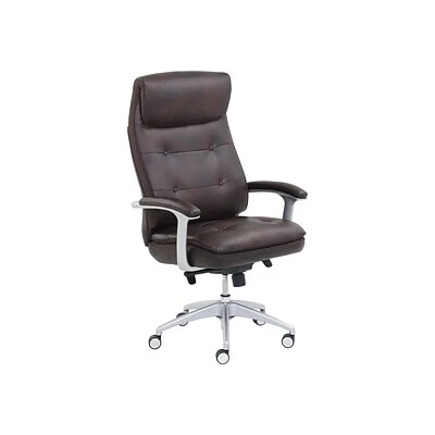 Big & Tall Chairs Beautyrest Royo Ergonomic Leather Executive Big & Tall Chair, 400 Lb. Capacity, Brown (51449) - Image 2