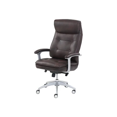 Big & Tall Chairs Beautyrest Royo Ergonomic Leather Executive Big & Tall Chair, 400 Lb. Capacity, Brown (51449) - Image 4